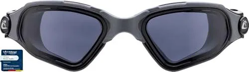 CRESSI Clear Eyes Goggles Black/Grey Smoked Lens - Gafas de Natación Unisex de Silicona Pura con Tratamiento Molecular Antivaho para Lentes