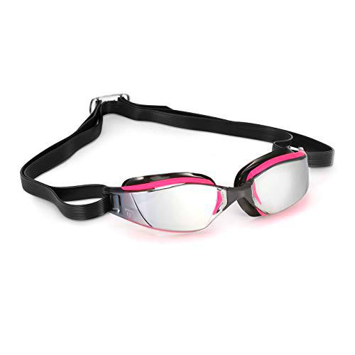 Phelps - MP XCEED Gafas de natación, Unisex, Lente de Espejo Rosa y Negro/Plateado