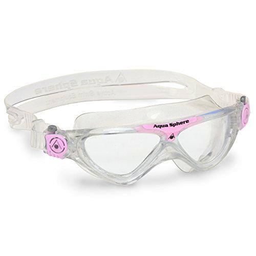 Aqua Sphere Vista Jnr Gafas de natación, Infantil, Transparente/Rosa-Lente Transparente
