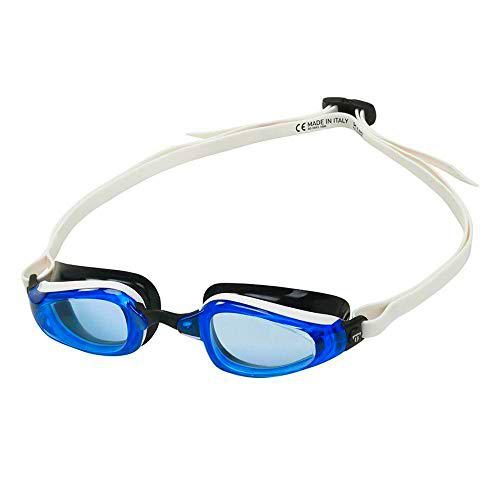 Phelps K180 Gafas de natación, Unisex Adulto, Lente Blanca y Negra y Azul