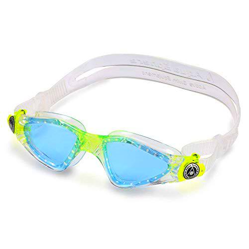 Aqua Sphere Kayenne Jnr Gafas de natación, Lente Transparente y Verde Brillante/Transparente