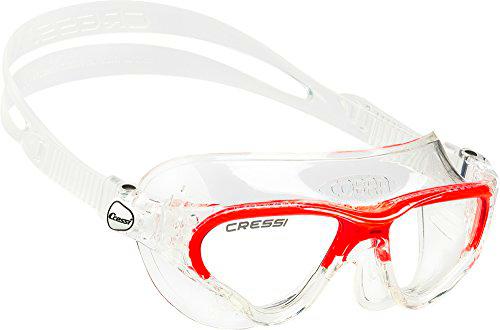 Cressi Cobra Gafas de natación, Unisex, Transparente/Rojo