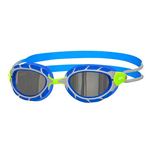 Zoggs Predator Gafas de natación, Unisex Adulto, Verde/Azul/Espejo, Small