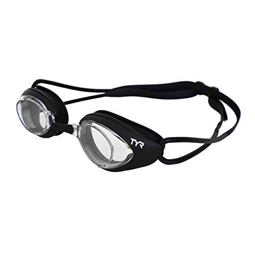 TYR Blackhawk - Gafas de natación Mixta, Color Negro Transparente