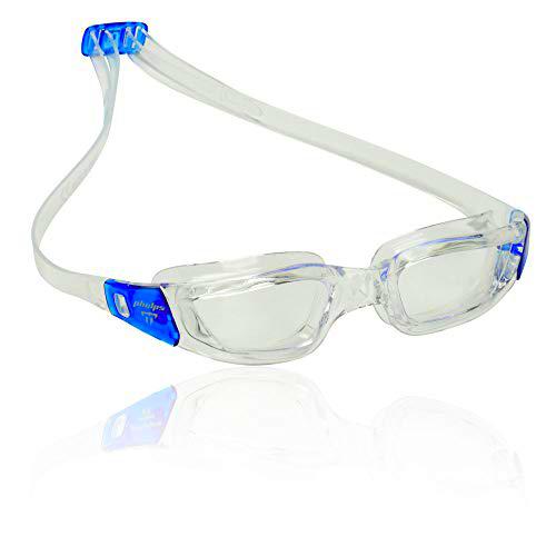 Phelps - MP Tiburon Gafas de natación, Unisex, Lente Transparente y Azul/Transparente