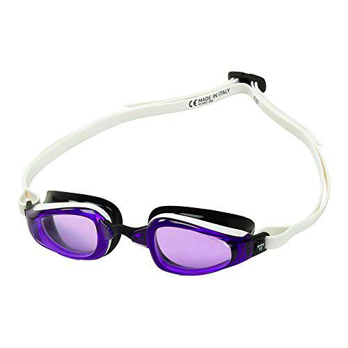 Phelps K180 Gafas de natación, Unisex Adulto, Lente Color Blanco y Negro/Plata Violeta