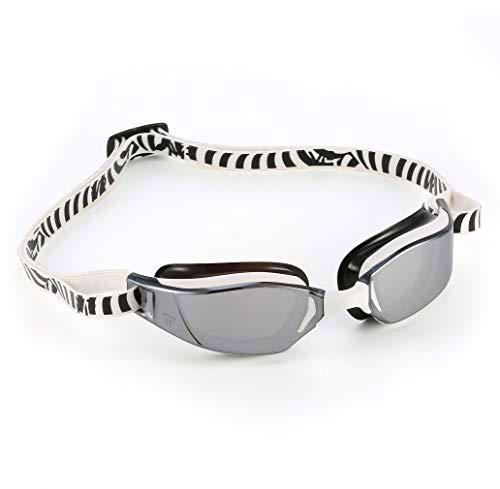 Aquasphere XCEED - Gafas de natación unisex, lentes de espejo blanco y negro/plateado