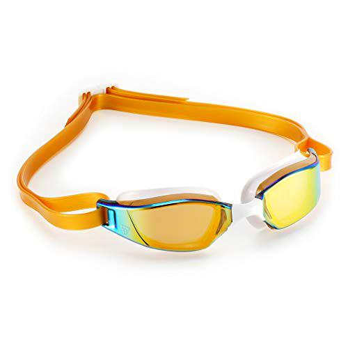 Aquasphere XCEED - Gafas de natación unisex, color dorado y blanco/dorado