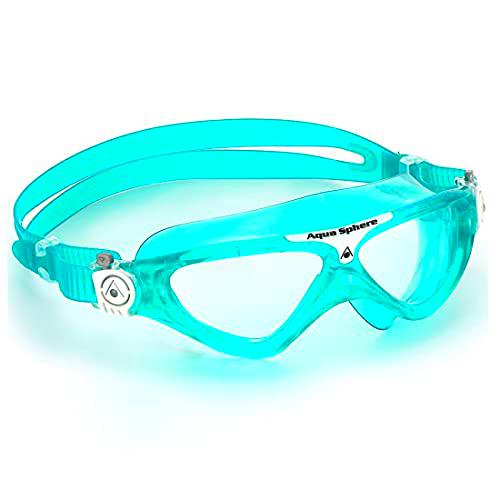 Aqua Sphere Vista Jr Gafas de natación, Lente Verde y Blanco/Transparente