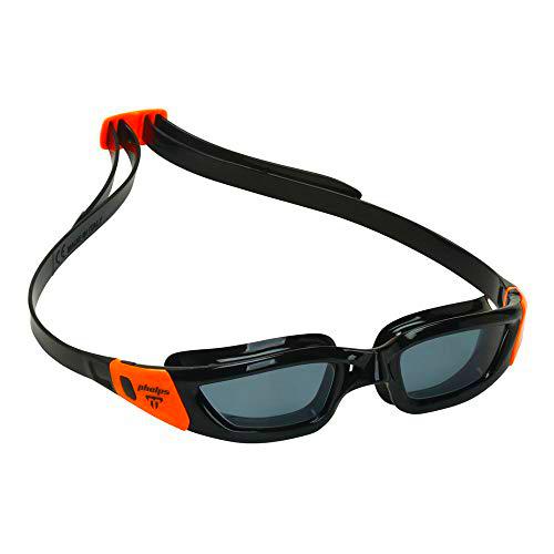 Aqua Sphere Tiburon Jnr Gafas de natación, Negro y Naranja/Lente Oscura