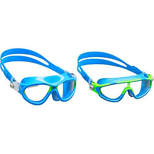 Cressi Mini Gafas, Azul Claro/Lime, 7/15 Años-Cobra Kid + Gafas