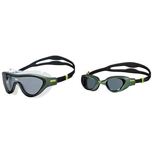 ARENA The One Mask Goggles, Adultos Unisex, Verde Oscuro y Negro