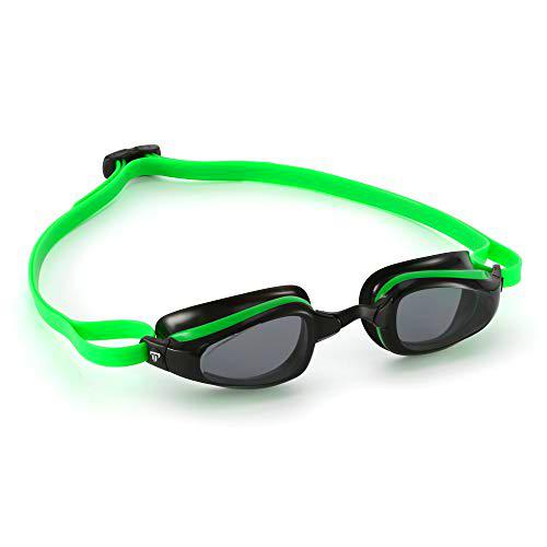 Phelps K180 Gafas de natación, Unisex Adulto, Lente Verde y Negro/Oscuro