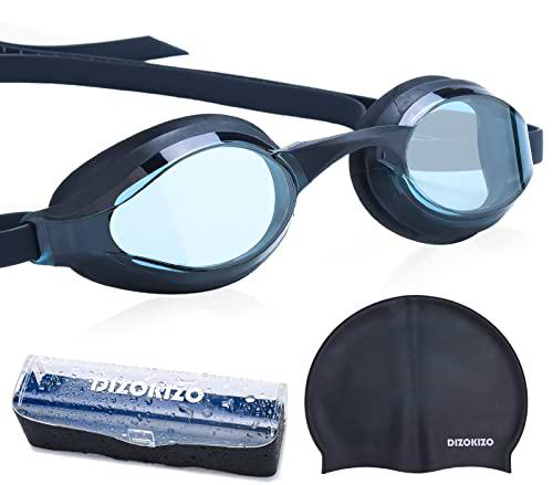Dizokizo Juego de gafas de natación sin fugas, protección UV antivaho