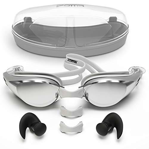 Juliyeh - Gafas de natación con tecnología antivaho, puente de nariz ajustable de rfecto y cómodo en adultos o niños