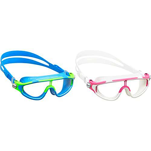 Cressi Gafas, Azul Claro/Lime, 2/7 Años-Baloo + Gafas de natación