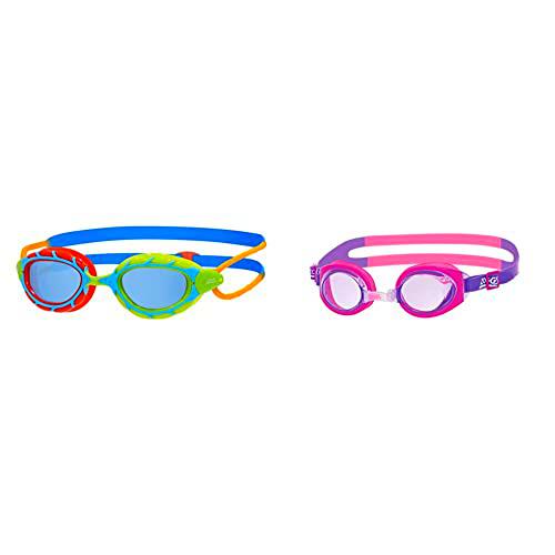 Zoggs Predator Junior Gafas de natación, Rojo/Verde/Azul/Naranja/Tinte