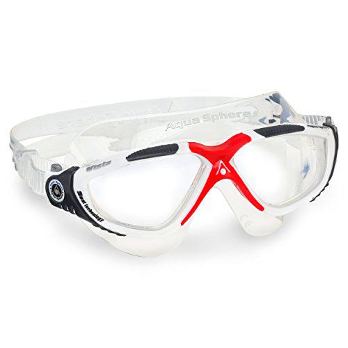 Aquasphere Vista Máscara/Gafas de Natación Blanco y Rojo