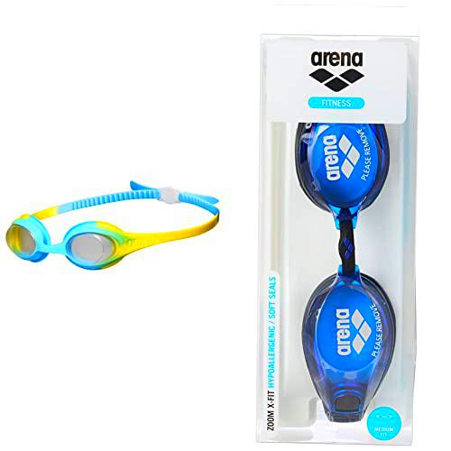 ARENA Spider Gafas de natación para niños, Clear-Yellow/Lightblue