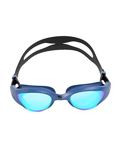 ARENA The Mirror Gafas de natación, Unisex-Adult, Blue-Grey_Blue-Black, One Size