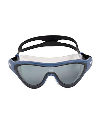 ARENA The Mask Gafas de natación, Unisex-Adult, Smoke-Grey_Blue-Black, One Size