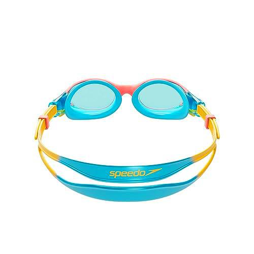 Speedo Gafas unisex Biofuse 2.0 para niños, Bolt/Mango/Coral Beach/Azul, ONESZ