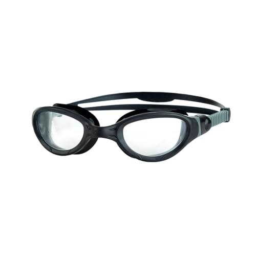 Zoggs Phantom 2.0 Swimming Goggles, Unisex-Adult, Black/Grey/Clear