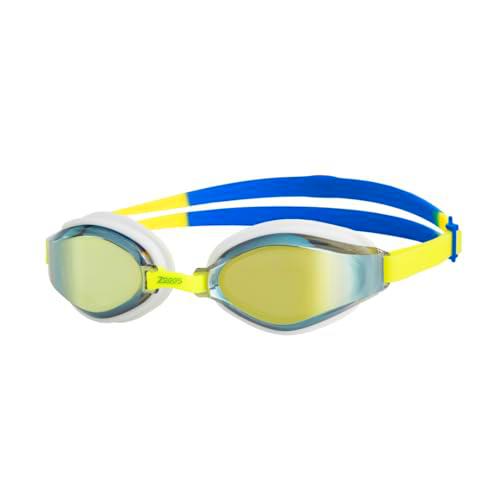 Zoggs Endura MAX Swimming Goggles, Unisex-Adult, Yellow/Blue/Mirrored Lime