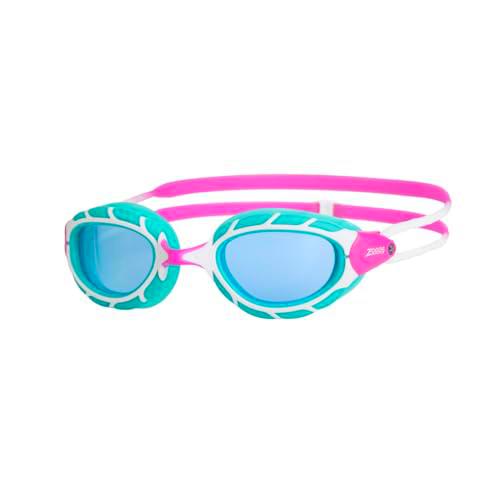 Zoggs Predator Swimming Goggles, Unisex-Youth, Pink/Turquoise/Tint Blue