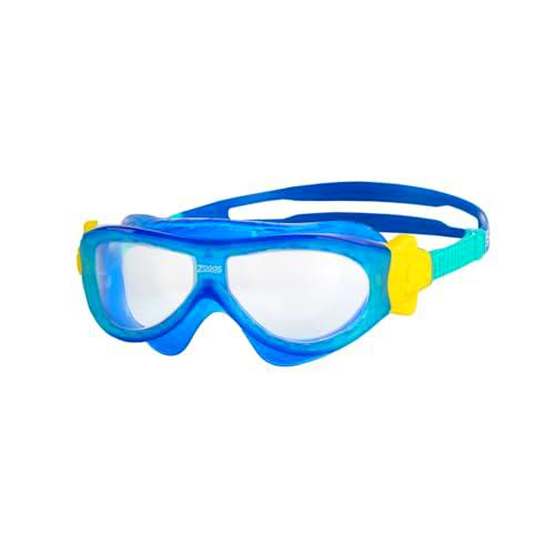 Zoggs Phantom Mask Swimming Goggles, Unisex-Youth, Blue/Turquoise/Clear