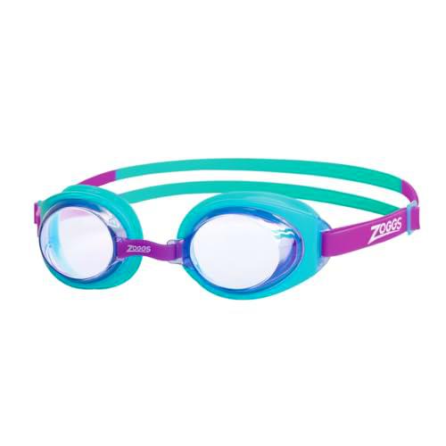 Zoggs Ripper Jnr Turquoise Purple Clear Swimming Goggles