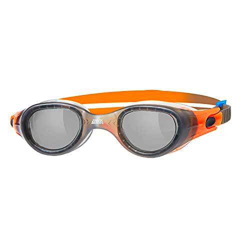 Zoggs Gafas de natación unisex Phoenix, color negro/naranja/ahumado