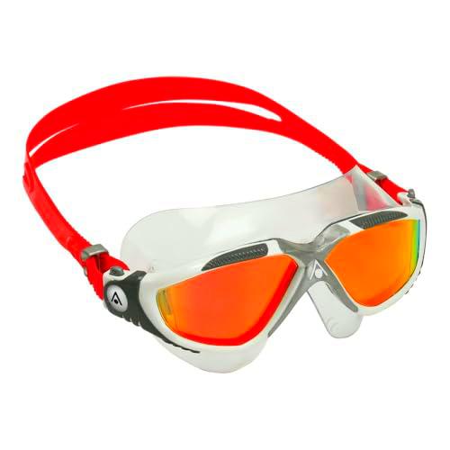AQUASPHERE Vista Gafas, Unisex-Adult, Blanco &amp; Plata