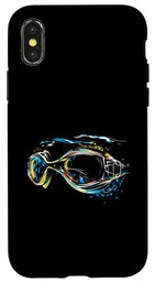 Carcasa para iPhone X/XS Gafas de natación Vector