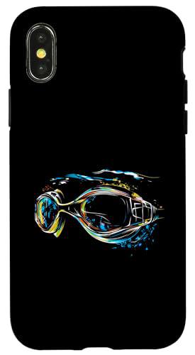 Carcasa para iPhone X/XS Gafas de natación Vector