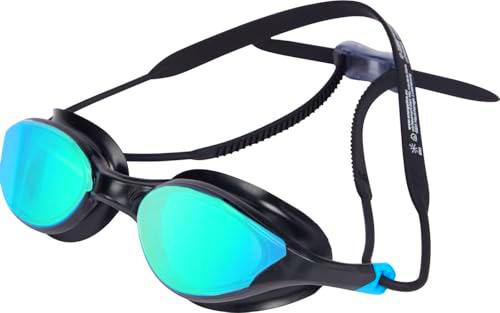 Energetics Unisex Fusion Pro Mirror Gafas de natación Black/Blue One Size