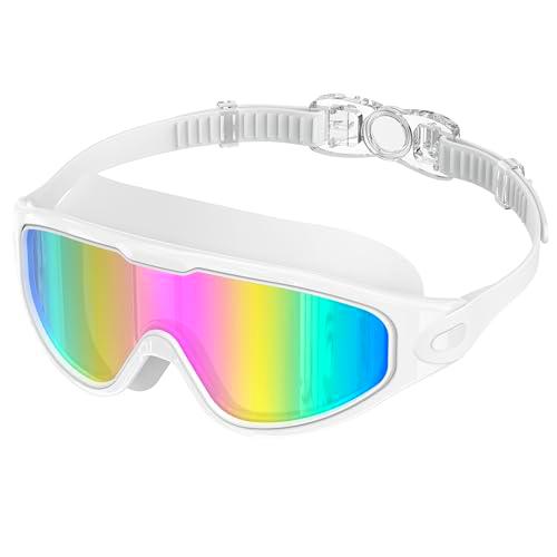 Ambienden Gafas Natacion Hombre Mujer Montura Grande Lentes HD | Gafas Natacion Para Adultos Antivaho ProteccióN UV | Unisex Ideales Para Buceo Y Deportes AcuáTicos