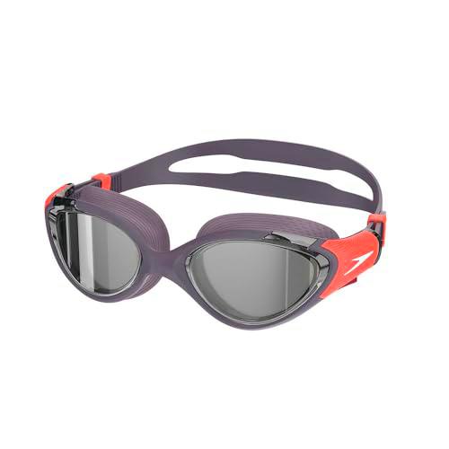 Speedo Women's Biofuse 2.0 Mirror Swim Goggles, Vintage Fog/Steel/Silver Mirror, One Size