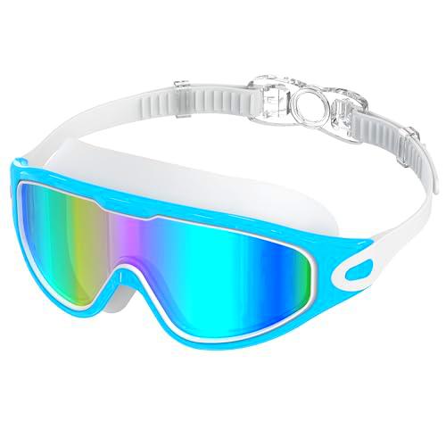 Ambienden Gafas Natacion Hombre Mujer Montura Grande Lentes HD | Gafas Natacion Para Adultos Antivaho ProteccióN UV | Unisex Ideales Para Buceo Y Deportes AcuáTicos