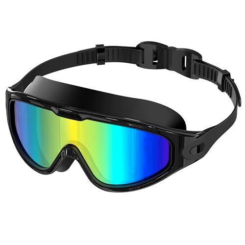 Ambienden Gafas Natacion Hombre Mujer Montura Grande Lentes HD | Gafas Natacion Para Adultos Antivaho ProteccióN UV | Unisex Ideales Para Buceo Y Deportes AcuáTicos